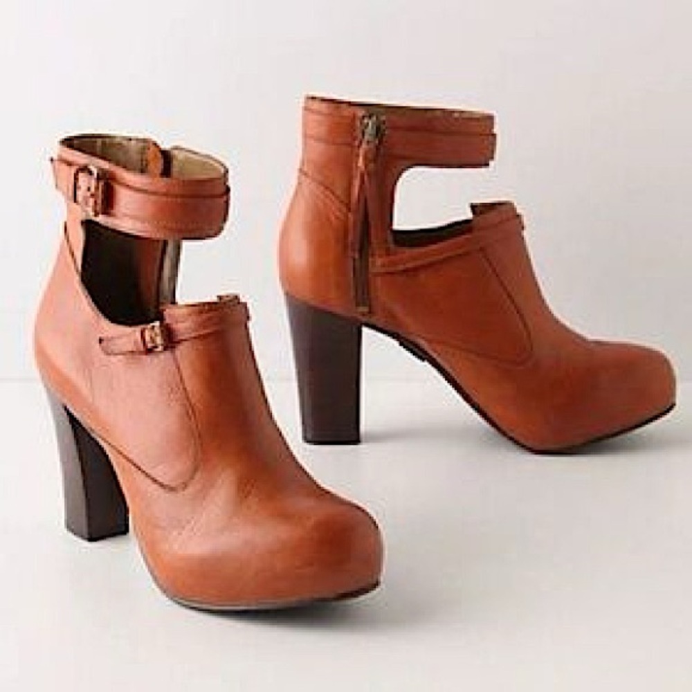 Anthropologie Leather Ankle Boots
